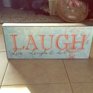 Live laughs and love wall plaque